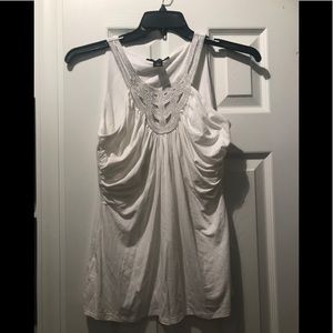 🌼3/$30🌼 WHBM white Silver tank top Size Small